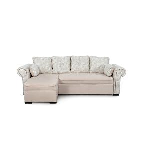 Диван угловой универсальный Цезарь бежевый вариант 2