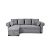 Диван угловой универсальный Цезарь серый вариант 4