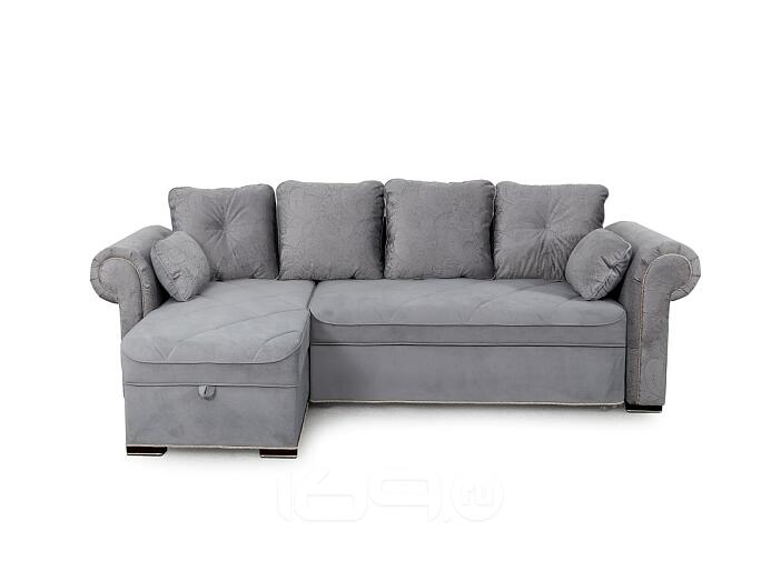 Диван угловой универсальный Цезарь серый вариант 4