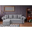 Диван угловой универсальный Цезарь серый вариант 4