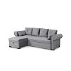 Диван угловой универсальный Цезарь серый вариант 4
