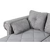 Диван угловой универсальный Цезарь серый вариант 4