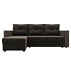 Диван угловой валенсия лайт левый угол seven 727 коричневый еврокнижка