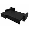 Диван угловой верона лайт левый экокожа черный еврокнижка