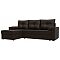 Диван угловой Верона Лайт левый  Экокожа Коричневый