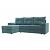 Диван угловой верона лайт левый велюр бирюзовый еврокнижка