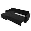 Диван угловой верона лайт левый велюр черный еврокнижка