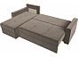 Диван угловой верона лайт левый велюр коричневый еврокнижка