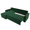 Диван угловой верона лайт левый велюр зеленый еврокнижка