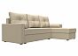 Диван угловой верона лайт правый экокожа бежевый еврокнижка