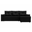 Диван угловой верона лайт правый экокожа черный еврокнижка