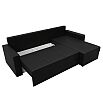 Диван угловой верона лайт правый экокожа черный еврокнижка