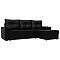 Диван угловой Верона Лайт правый  Экокожа Черный Диван угловой Верона Лайт правый  Экокожа Черный