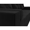 Диван угловой верона лайт правый микровельвет черный еврокнижка