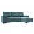 Диван угловой верона лайт правый велюр бирюзовый еврокнижка
