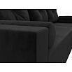 Диван угловой верона лайт правый велюр черный еврокнижка