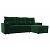 Диван угловой верона лайт правый велюр зеленый еврокнижка