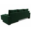 Диван угловой верона лайт правый велюр зеленый еврокнижка