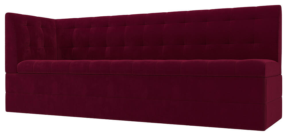 Кухонный диван Бриз с углом слева Микровельвет Бордовый 33999₽
