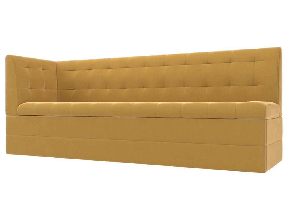 Кухонный диван Бриз с углом слева Микровельвет Жёлтый доска разделочная 50×35×1 8 см жёлтый