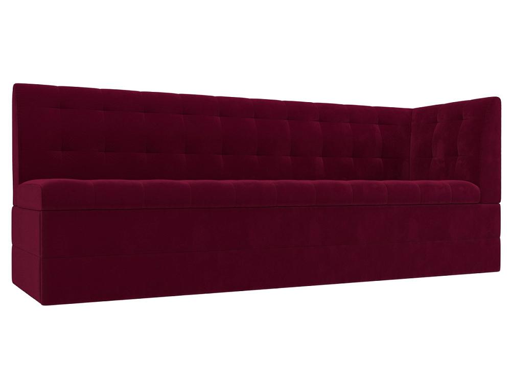 Кухонный диван Бриз с углом справа Микровельвет Бордовый сумка шопер на молнии бордовый