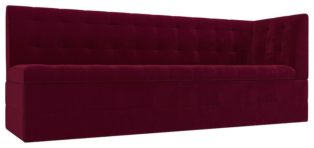 Кухонный диван Бриз с углом справа Микровельвет Бордовый 33999₽