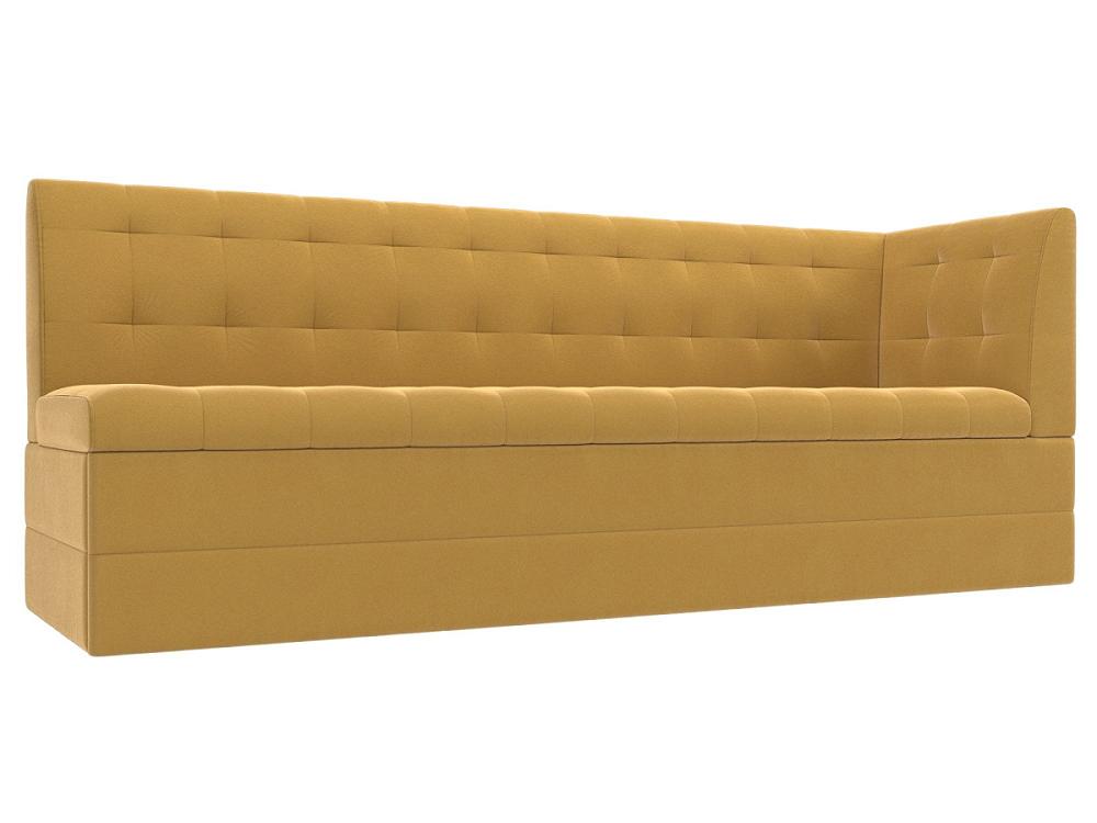Кухонный диван Бриз с углом справа Микровельвет Жёлтый saival комплект светоотражающий для собак рефлекс поводок шлейка жёлтый