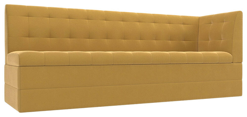 Кухонный диван Бриз с углом справа Микровельвет Жёлтый 33999₽