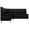 Диван кухонный угловой Кантри левый Экокожа Черный
