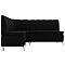 Диван кухонный угловой Кантри левый Микровельвет Черный
