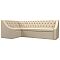 Диван кухонный угловой Мерлин левый Экокожа Бежевый