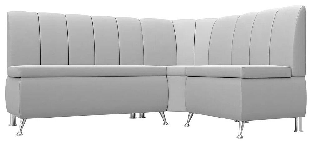 Диван кухонный угловой Кантри правый Экокожа Белый 35999₽