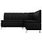 Диван кухонный угловой Кантри правый Экокожа Черный
