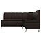 Диван кухонный угловой Кантри правый Экокожа Коричневый