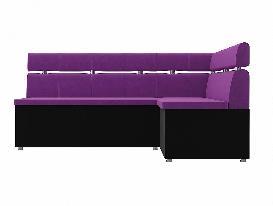 Диван кухонный угловой Классик правый Микровельвет Фиолетовый Черный чемодан swissgear tallac фиолетовый 46x28x68 см 65 л 7585909167
