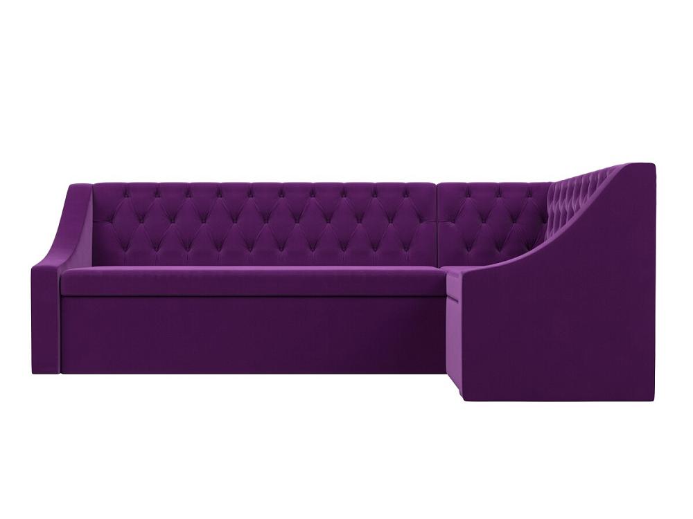 Диван кухонный угловой Мерлин правый Микровельвет Фиолетовый диван кухонный прямой мерлин экокожа коричневый