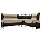 Кухонный угловой диван Сидней Экокожа Бежевый/Коричневый правый  