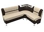 Кухонный угловой диван сидней экокожа бежевый/коричневый правый без механизма
