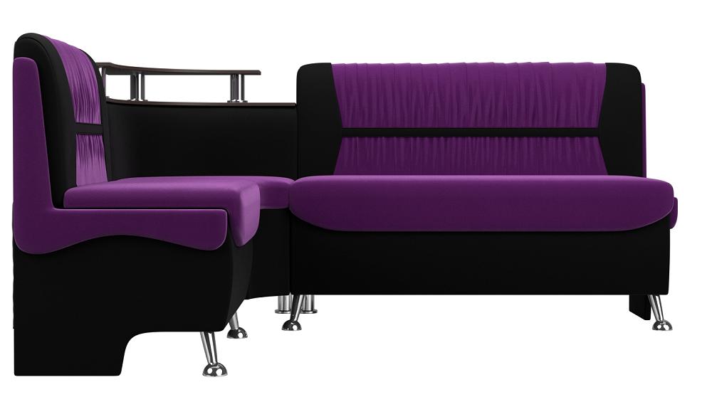 Кухонный угловой диван Сидней Микровельвет Фиолетовый/Чёрный левый кресло для геймеров cooler master caliber r2c gaming серый чёрный