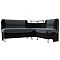 Кухонный угловой диван Сидней Велюр Серый/Чёрный правый  
