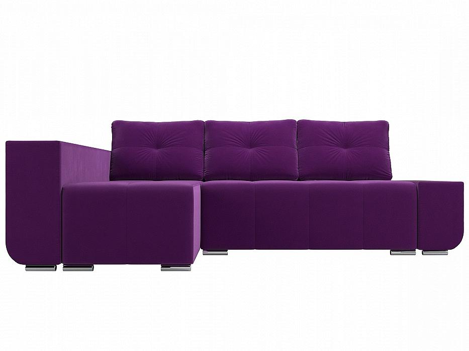 Угловой диван Амадэус Люкс микровельвет Фиолетовый левый угол прямой диван диван уильям диван уильям люкс зеленый велюр 180х200 см независимый пружинный блок