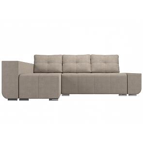 Угловой диван Амадэус Люкс рогожка Бежевый левый угол