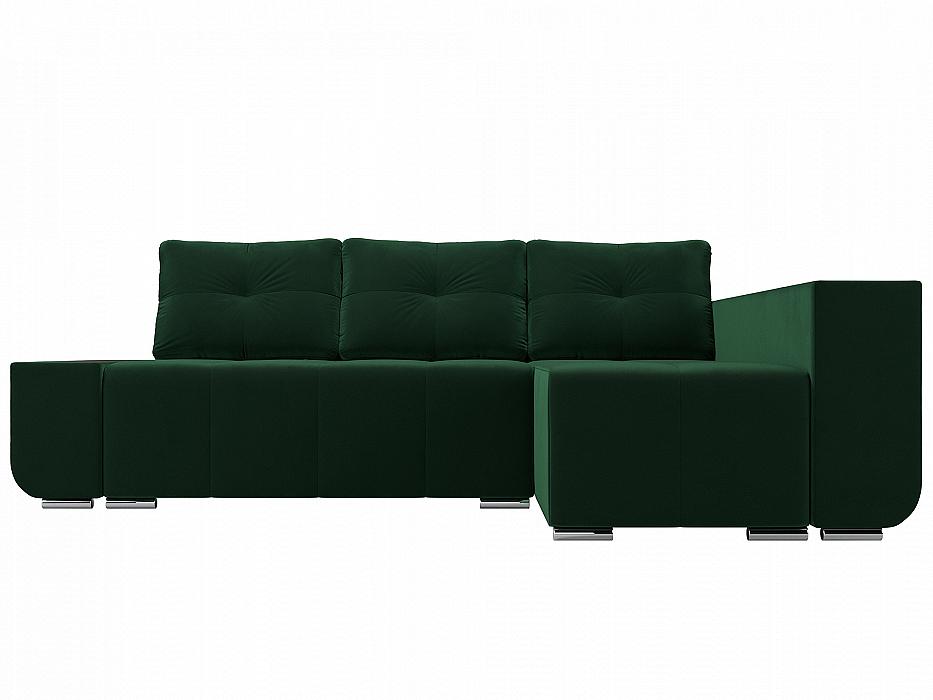 Угловой диван Амадэус Люкс велюр Зелёный правый угол прямой диван диван уильям диван уильям люкс зеленый велюр 180х200 см независимый пружинный блок