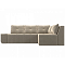 Угловой диван Амадэус микровельвет Бежевый правый угол
