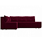 Угловой диван Амадэус микровельвет Бордовый левый угол