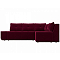 Угловой диван Амадэус микровельвет Бордовый правый угол