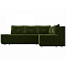 Угловой диван Амадэус микровельвет Зелёный правый угол