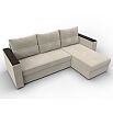 Угловой диван атланта б/с правый угол микровельвет бежевый еврокнижка