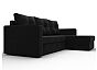 Угловой диван атланта б/с правый угол микровельвет чёрный еврокнижка
