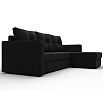 Угловой диван атланта б/с правый угол микровельвет чёрный еврокнижка